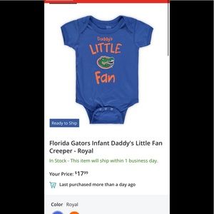 Brand new University of Florida Gators onsie 0-3M